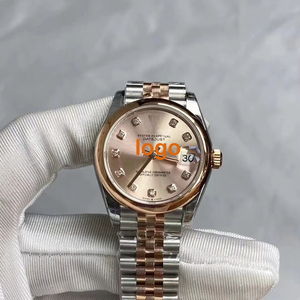 ROBEX <span class=keywords><strong>Montre</strong></span> mécanique automatique pour homme et <span class=keywords><strong>femme</strong></span> avec bracelet en acier inoxydable, cadran serti de diamants, verre saphir - Product Image 3