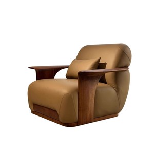 Диван сочетание современного простого света роскошная вилла гостиная из ореховой кожи диван - Product Image 6