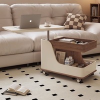Table basse moderne en bois mobile extensible, table d'appoint de salon, meubles de maison avec fonction de chariot élévateur