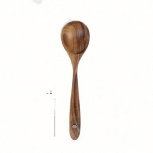 Utensilios de Cocina de 26/10.2 Pulgadas, Cuchara de Madera de Acacia y Teca Hecha a Mano para Sopa y Ensalada - Product Image 1