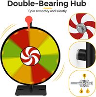 Roue de prix de couleur murale de 12 pouces ou roulette de table, carnaval, jeux de rotation Win Fortune