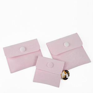 Velvet Printed Small Cotton Envelope Customized Logo Dustproof Gift Flip Bracelet Necklace Jewelry Bag Made PU Leather <b>PC</b> - Product Image 5