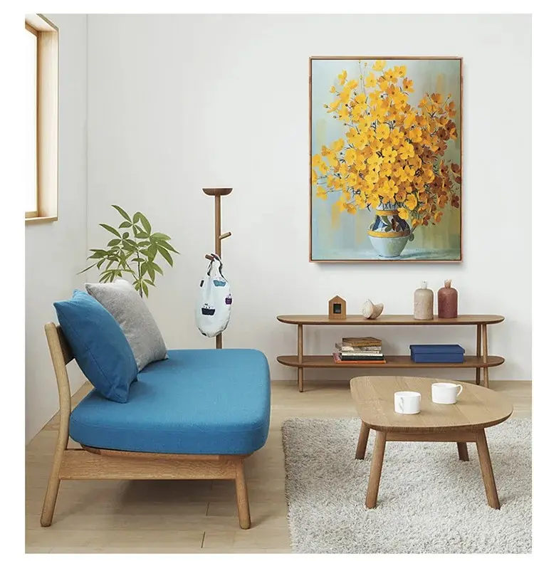 Nouveau Style maison personnalisé entrée fleur peinture toile rectangulaire peintures modernes