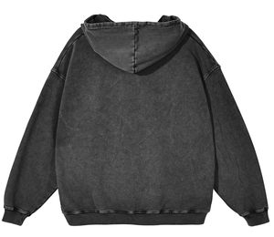Sweat à capuche personnalisé épais pour homme, 52 % coton, 48 % polyester, coupe oversize - Product Image 2