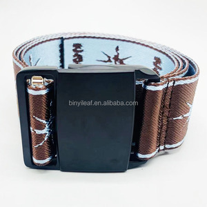 Cinturón Casual para Hombre con Hebilla Magnética Automática y Logotipo Personalizado, Cinturón de Tela de Nailon, Jacquard, Poliéster y Cincha - Product Image 4