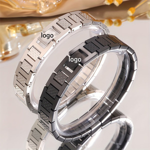 Хит продаж, высококачественный браслет из нержавеющей стали с узором из крокодила, Геометрическая титановая сталь, германий, уникальные и элегантные браслеты - Product Image 1