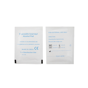 Almohadillas de alcohol Chg antisépticas personalizadas desechables saturadas con alcohol isopropílico 70% - Product Image 1