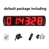 Jam Digital LED Stopwatch Elektronik Satu Sisi Segmen Solid untuk Kolam Renang Semi Indoor GX 5 Inch