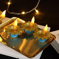 Nicro LED lumière lampe à huile Deepavali Festival décoration Diwali Diya bougie artificielle noël extérieur flottant capteur d'eau