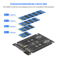 Dual M.2 untuk 3.0 6Gbps 2 Port NGFF B Key SSD Adapter dengan Casing Plastik untuk Laptop