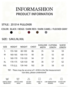 Maglione in <span class=keywords><strong>maglia</strong></span> girocollo <span class=keywords><strong>bordeaux</strong></span> nuovo 2025 da <span class=keywords><strong>donna</strong></span> autunno inverno Chic a manica lunga in lana - Product Image 6