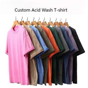 Özel Logo erkek Vintage katı T-Shirt yeni artı boyutu kısa kollu moda marka resmi örme aşırı ölçekli erkek t-shirtü kadınlar - Product Image 2