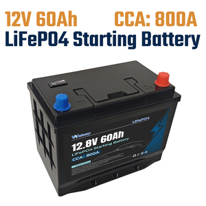 재고 있음 800CCA LiFePO4 배터리 12V 60Ah 저자율방전 스타터 배터리 장시간 보관용 자동차 시동 배터리 - Product Image 1