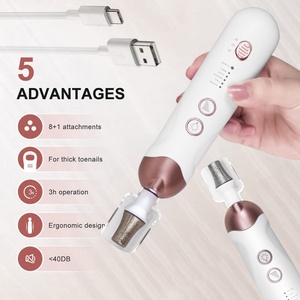 5 Speed Cordless <b>Nail</b> Drill 5 in 1 Electric <b>Nail</b> <b>File</b> Set Toenail Grinder Professional Manicure Pedicure Kit - Product Image 4