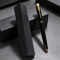 Stylo signature en métal 0,5 mm, coffret cadeau triangulaire, ensemble de stylos gel de qualité avec logo personnalisé, adapté à un usage quotidien ou comme cadeaux d'affaires