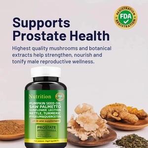 Comprimidos para Suporte à Próstata, 100 Unidades, com Saw <span class=keywords><strong>Palmetto</strong></span>, Óleo de Semente de Abóbora, Cúrcuma, Quercetina, Estilo Mints, Rótulo Personalizado - Product Image 2