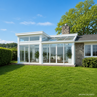 Verrière extérieure personnalisée en verre pour patio, jardin ou terrasse