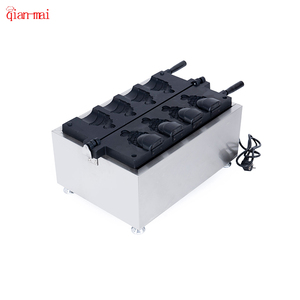 Crème glacée antiadhésive commerciale 4 pièces et <span class=keywords><strong>gaufrier</strong></span> de poisson à bouche ouverte Machine à collation rotative électrique pour usage domestique et hôtelier - Product Image 6