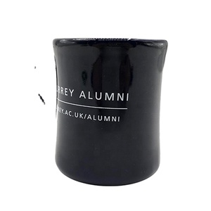 <b>Large</b> Straight Shape <b>Cup</b> Black Matte Glazed Stoneware Ceramic Mug - Product Image 2