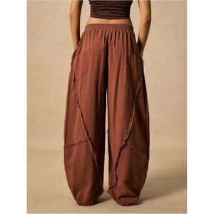 Pantalones Harem de Lino para Mujer FOXA, Estilo Vintage con Ribete Crudo, Corte Holgado, Pantalones de Disfraz de Pirata, Pantalones Hippies Renacentistas - Product Image 2