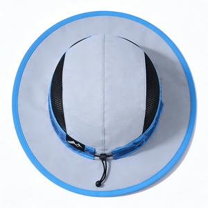 UV Protection Wide Brim Sun Hat for Women Breathable Mesh Fishing Hat Foldable Outdoor Beach Cap with <b>Adjustable</b> <b>Strap</b> - Product Image 5