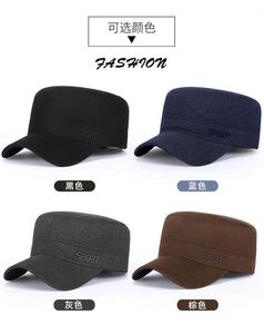 Wholesale Winter <b>Flat</b> Top Sports <b>Caps</b> Warm Thick Baseball <b>Cap</b> for <b>Men</b> Daily Fashion Dress - Product Image 3