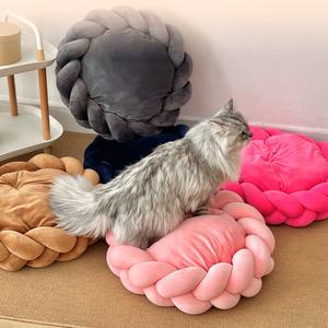 Handgemaakte ecovriendelijke stevige kleine katten- & hondenbedholte rond polyester spons comfortabel warm design <span class=keywords><strong>XL</strong></span> alle seizoenen - Product Image 6