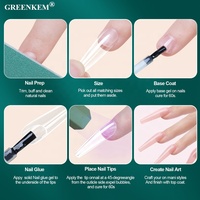 Pointes d'ongles transparentes multi-formes avec design sans couture pour extensions d'ongles en boîte de 16 tailles, épaisses et durables, faux ongles
