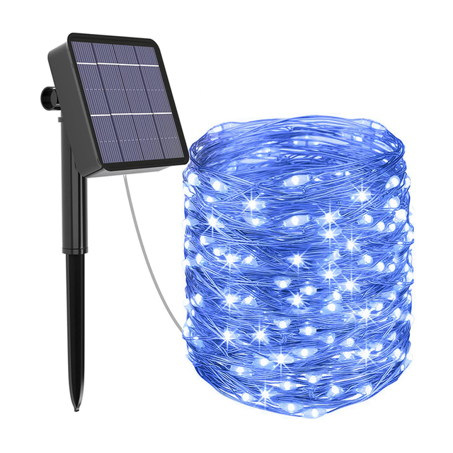 98FT 300 LED Solar Outdoor String Light with 8 Lighting Modes Waterproof Solar Fairy Lights for Tree Christmas Wedding Party