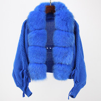 Offre Spéciale femmes tricoté laine Cardigan avec patte de fourrure de renard de luxe dames pull doux col de fourrure véritable