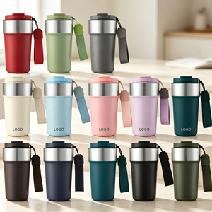 Suministro Directo de Fábrica: Taza de Café de Acero Inoxidable de 510ml, 8.ª Generación, con Forro de Acero 304 de Gran Resistencia y Correa de Tela, Venta al por Mayor - Product Image 1