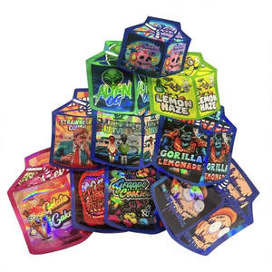 <strong>Cheap</strong> 3.5g Juice Sachet Shaped Mylar Bags Silk Screen Printing Resealable Ziplock Foil Pouches for Sweet Candy Snack Packaging - Product Image 4