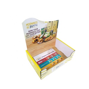Custom Point of Sale Shelf Ready Biscuit Cardboard Display Stand Cardboard <b>Counter</b> Display for Oat Bars Cardboard Display Boxes - Product Image 1