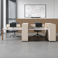 Mobilier de bureau modulaire de luxe OEM E1 MFC Bureau de direction sur pied de style moderne Table de bureau stable