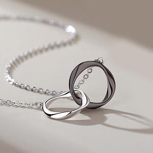 <span class=keywords><strong>Infinity</strong></span> <span class=keywords><strong>Love</strong></span> minimalisti anelli ad incastro collana con ciondolo Set di catene in acciaio inossidabile placcato oro per lui e lei - Product Image 6