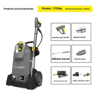 Nettoyeur haute pression commercial pour voitures, pistolet à eau industriel, laveuse mobile pour atelier, véhicule, nettoyage agricole