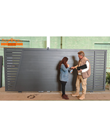 Portail de jardin en alliage d'aluminium sur mesure avec dessins de conception gratuits, portail d'entrée principal, design moderne, portail coulissant électrique