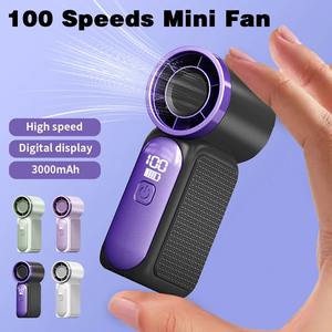 Portable <b>Handheld</b> <b>Fan</b> Personal Pocket <b>Fan</b> 100 Speed Wind Digital Display Cooling Device for Girls Women Boys Concert Outdoor - Product Image 4