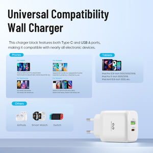 <span class=keywords><strong>Cargador</strong></span> de pared Miccell de 45W con carga súper rápida PD y QC3.0 <span class=keywords><strong>para</strong></span> uso en viajes de computadora portátil Android - Product Image 4