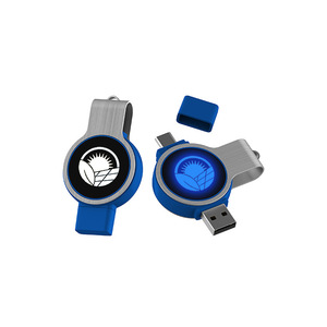 Venta al por mayor personalizado Light up Logo16GB Tipo C USB Flash Memory Stick de alta calidad promocional <span class=keywords><strong>2</strong></span> en 1 Swivel OTG USB Flash Drive - Product Image 2