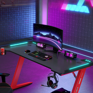 Computer Home Office Desk Height Adjustable Computer Desk Gaming <strong>Table</strong> <strong>Pc</strong> <strong>Table</strong> With Rgb Light Game <strong>Table</strong> With Light - Product Image 4
