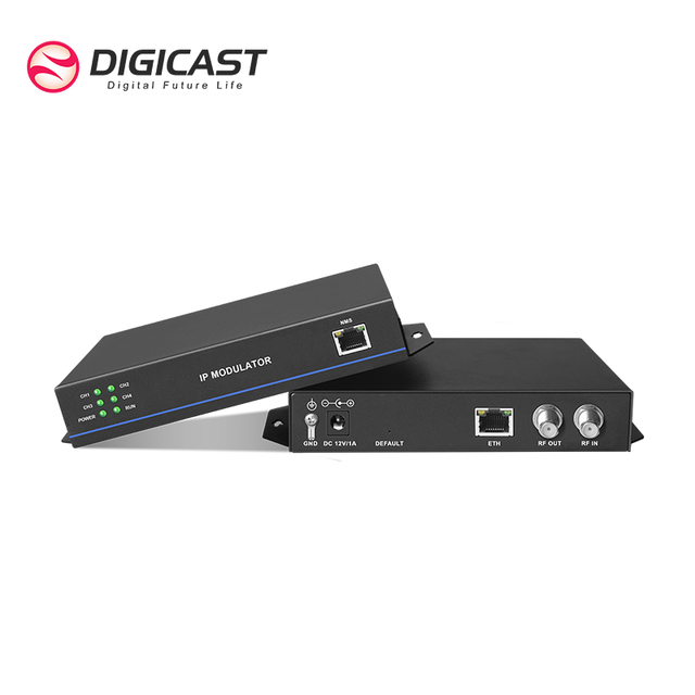 Digicast Multi Channels IP to RF DVB C DVB T DVB Modulator for Digital TV Broadcasting