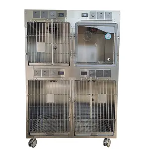 Chien ICU incubateur vétérinaire 4 unités Cages à oxygène soins intensifs chambre ICU pour hôpital pour animaux de compagnie