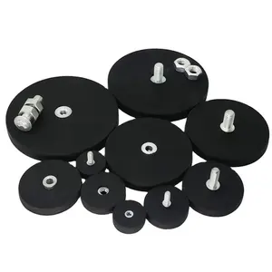 22Lbs-100Lbs HOT SALE Black Strong Powerful Rubber Coated Magnet Pvc Coated Neodymium Magnet