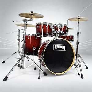 Vente en gros SALDE L7006 Batterie de jazz pour enfants Tambourin 2-12 ans Trois tambours Un cymbale Chambre en bois de bouleau double couche - Product Image 2