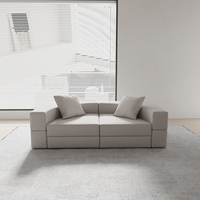 Großhandel Modernes Verstellbares Ecksofa 3-Sitzer Set mit Mikrofaser-Stoff Anpassbare Farben & Designs für Wohnzimmer