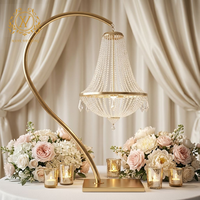 Support de lustre élégant avec support de lampe stable pour la décoration de centre de table de salle de banquet de mariage