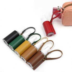 YY Leakproof Travel Perfume Bottles with PU Leather Cover <b>Keychain</b> Holder for Easy Carry Sanitizer Holder <b>Keychain</b> - Product Image 1