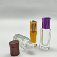 Ventes directes des fabricants de nouvelle bouteille à roulettes transparente à hauteur mince avec huit côtés bouteille d'huile essentielle de haute qualité