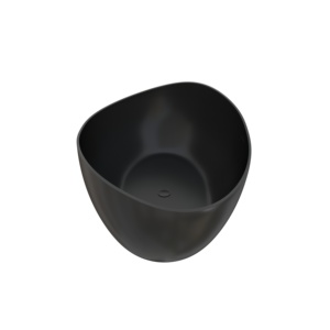 Bañera Maydon de 1600 mm para el Hogar, Bañera Moderna Independiente para Adultos, Bañeras de Resina de Piedra Negra Mate, Proveedor - Product Image 2